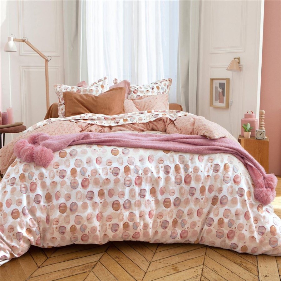 Becquet Linge De Lit Flanelle Motifs Poudres - Becquet Creation | Linge De Lit Fantaisie, Linge De Lit Brode