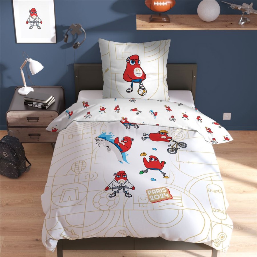 Becquet Parure De Lit Enfant 2 Pieces Mascotte Jo 2024 | Univers Des Tout-Petits