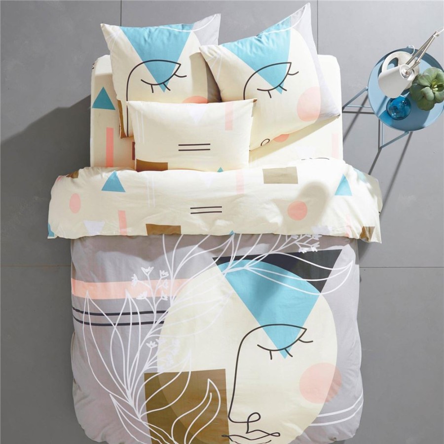 Becquet Linge De Lit Imprime Theme Visage - Becquet Creation | Linge De Lit Ado, Housse De Couette