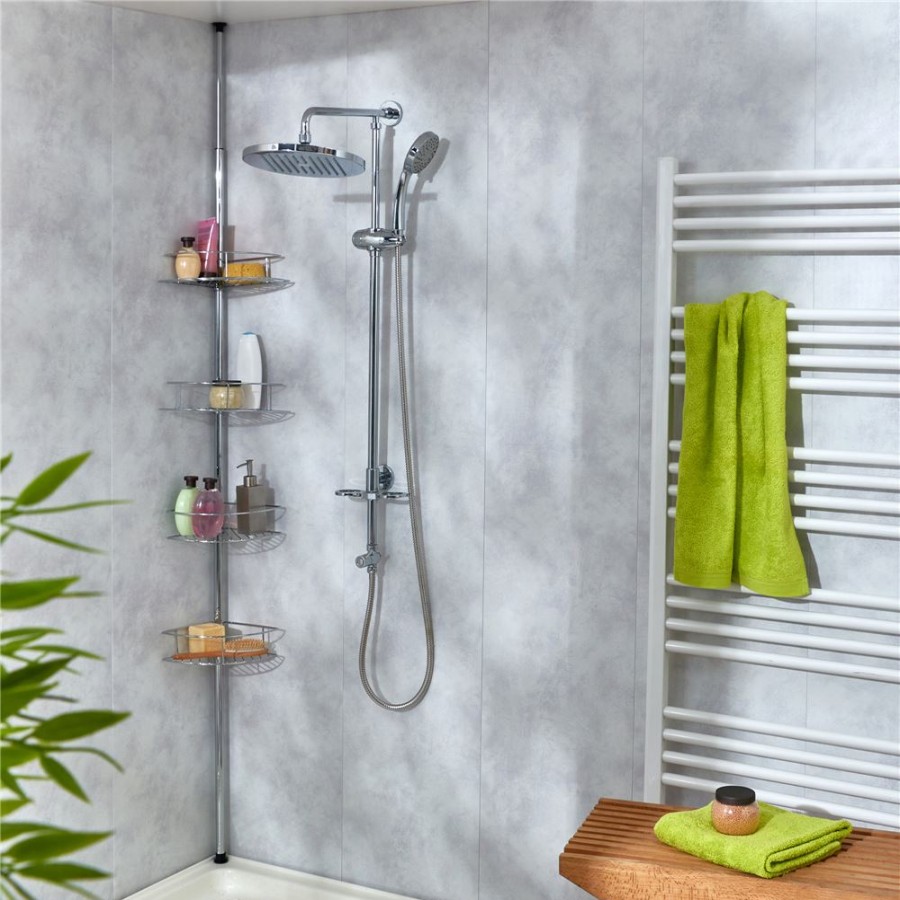 Becquet Etagere De Douche Telescopique Inox | Idees Salle De Bain