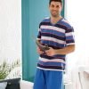 Becquet Pyjama Short Homme A Rayures | Pyjama Homme