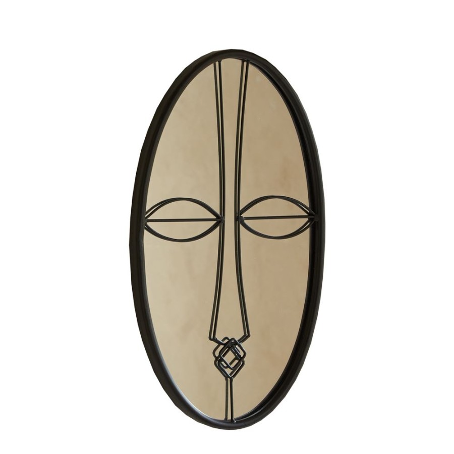 Becquet Miroir Ovale Decor Ethnique | Decoration Murale