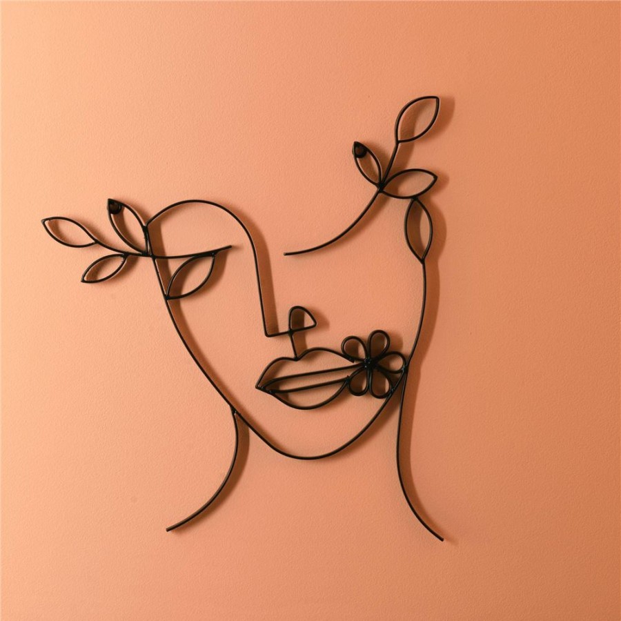 Becquet Decoration Murale Visage Filaire | Decoration Murale