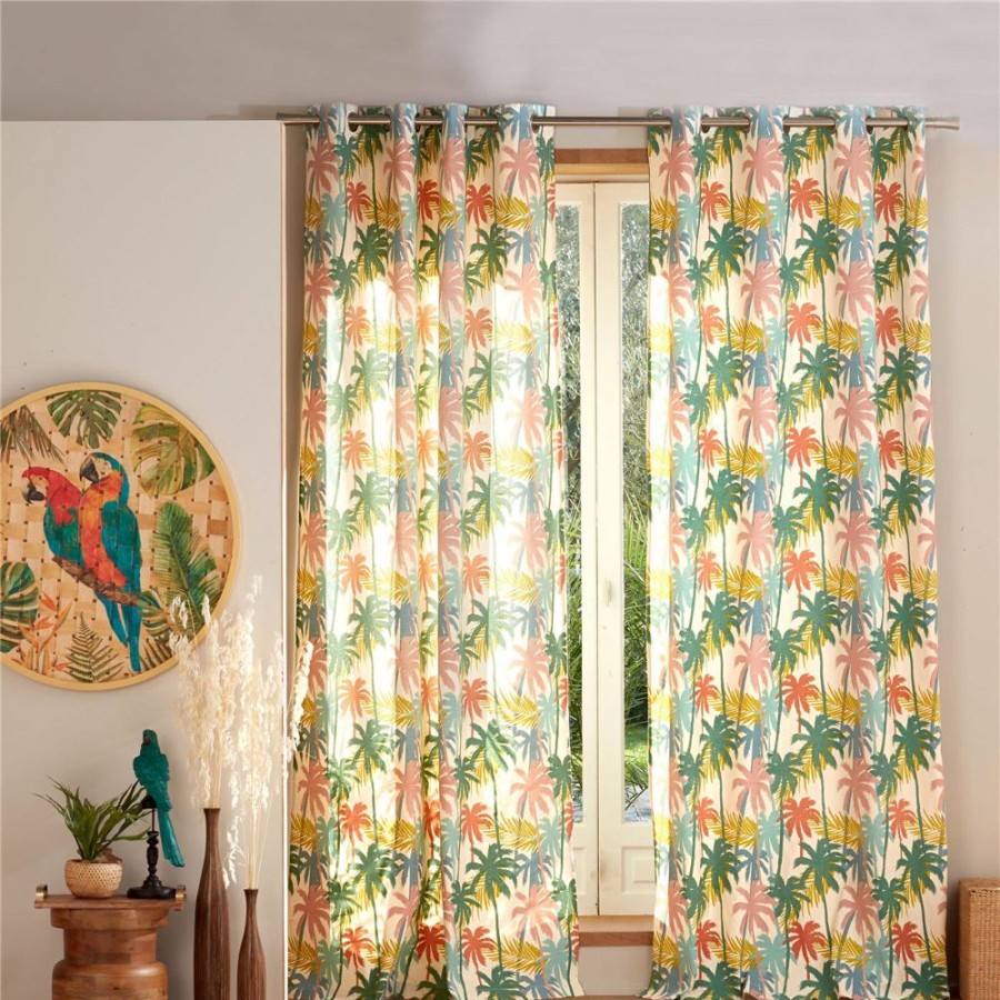 Becquet Rideau Motif Tropical | Rideau