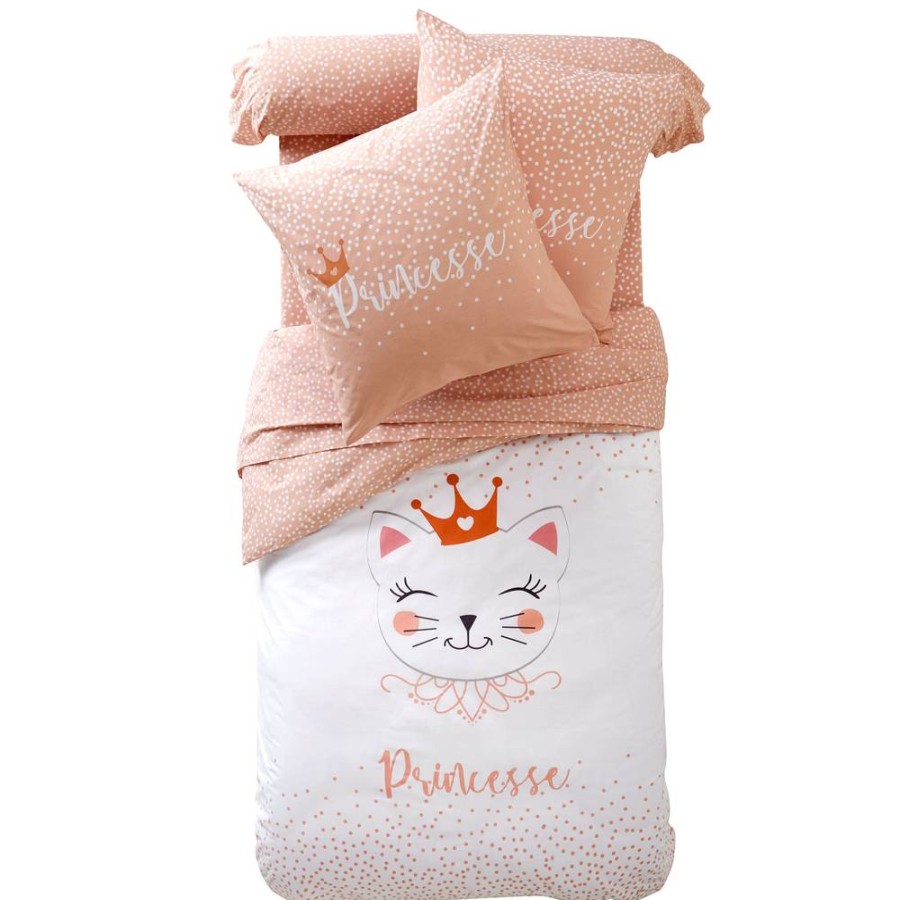 Becquet Linge De Lit Enfant Chat Et Pois - Becquet Creation | Univers Des Filles