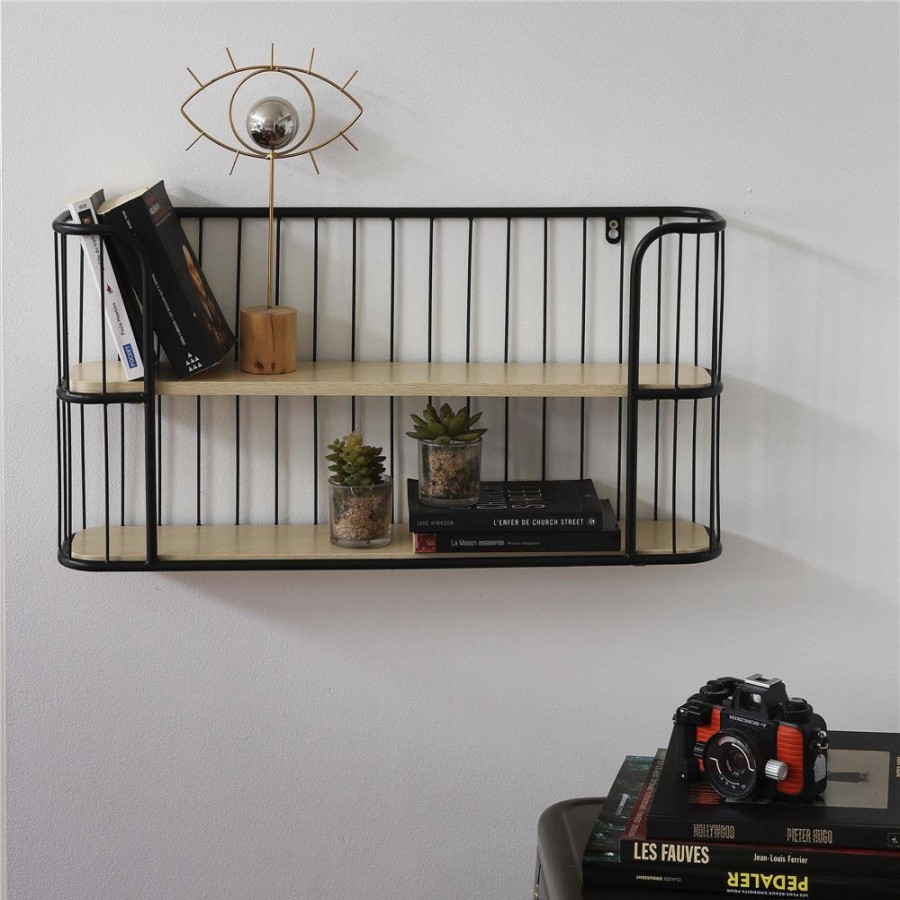 Becquet Etagere Murale Bois Et Metal | Rangement, Gain De Place