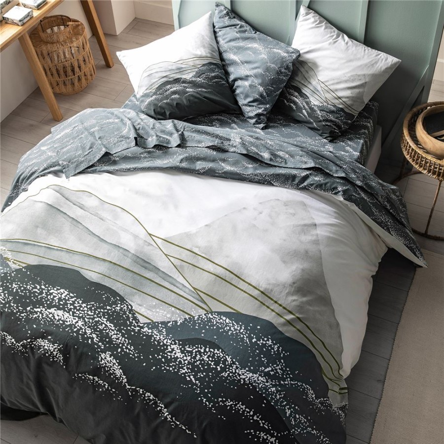 Becquet Linge De Lit Motif Montagne Enneigee - Becquet Creation | Linge De Lit Ado, Housse De Couette