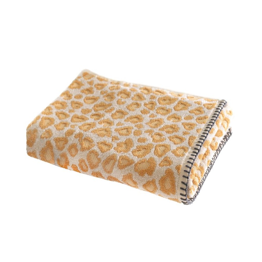 Becquet Linge De Toilette Motif Leopard - 450 G/M | Serviette De Bain Fantaisie