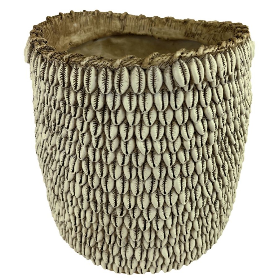 Becquet Cache-Pot Decor Coquillages En Resine | Vase, Cache-Pot