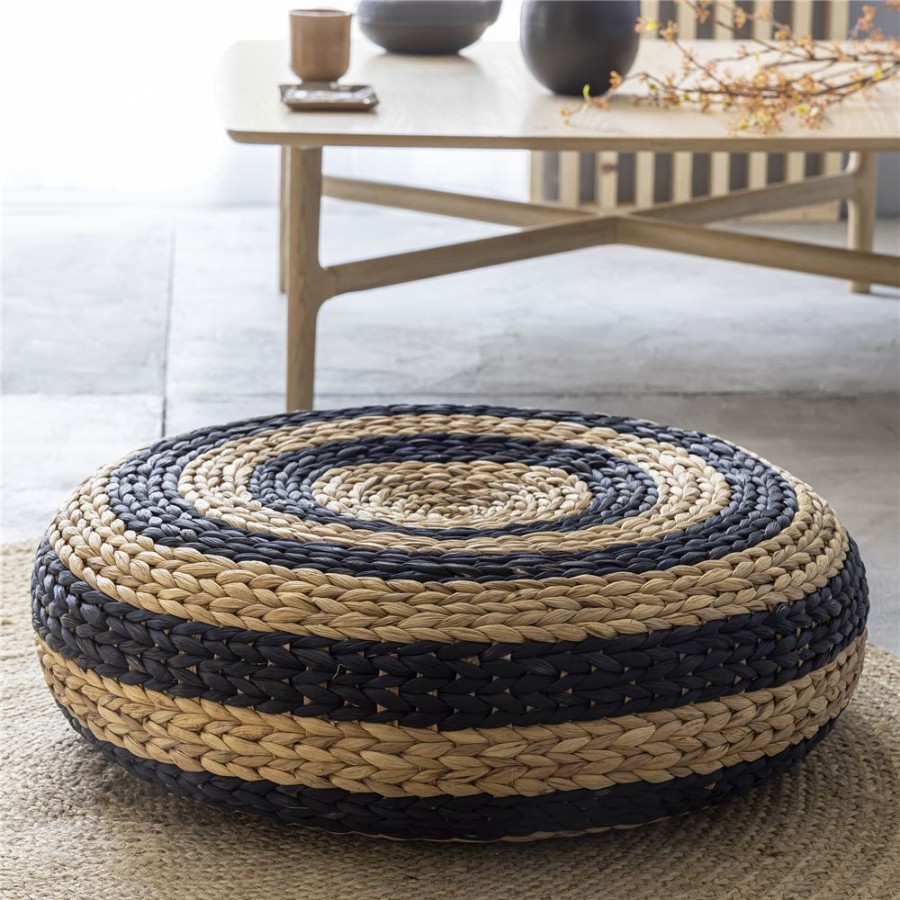 Becquet Grand Pouf Rond Tresse | Meuble, Etagere