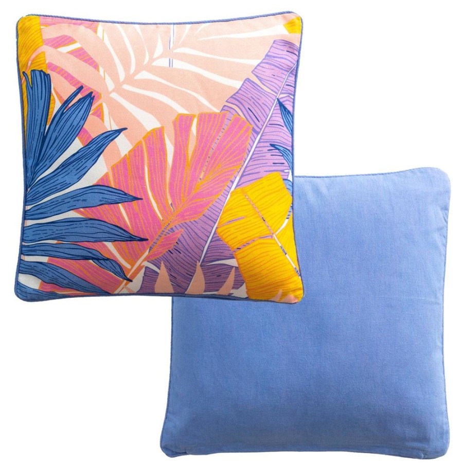 Becquet Coussin D'Exterieur Motif Tropical Double Face - Becquet Creation | Coussin, Housse De Coussin