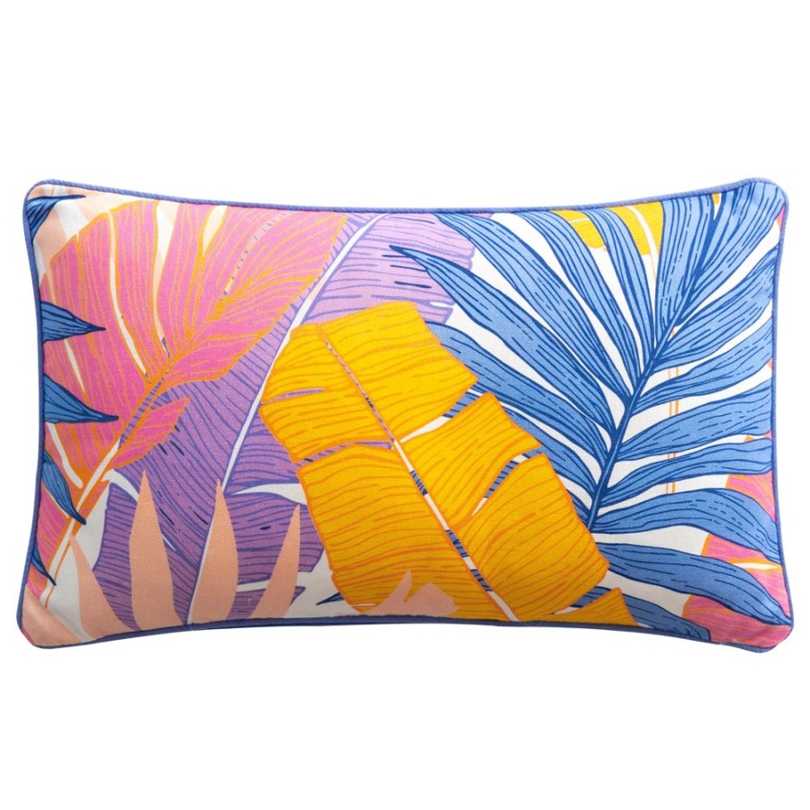 Becquet Coussin D'Exterieur Motif Tropical Double Face - Becquet Creation | Coussin, Housse De Coussin