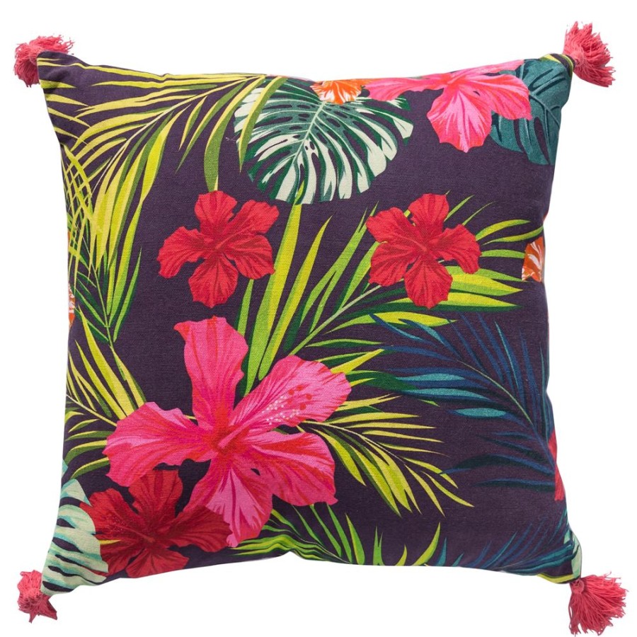 Becquet Coussin Motif Exotique | Coussin, Housse De Coussin