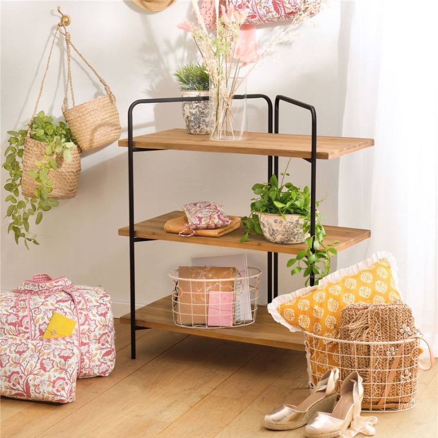 Becquet Etagere A Poser En Bois Et Metal | Rangement, Gain De Place