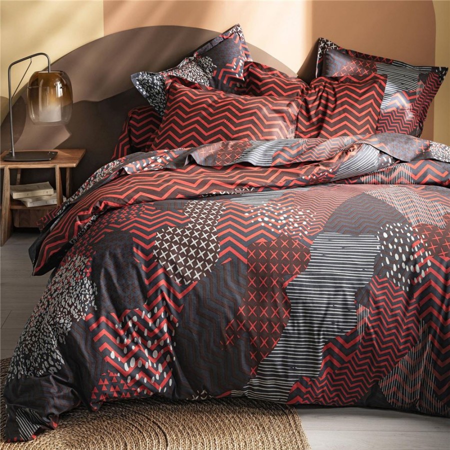 Becquet Linge De Lit Motif Patchwork Geometrique - Becquet Creation | Linge De Lit Ado, Housse De Couette