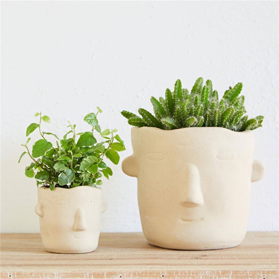 Becquet Pots En Terre Cuite Visages | Vase, Cache-Pot