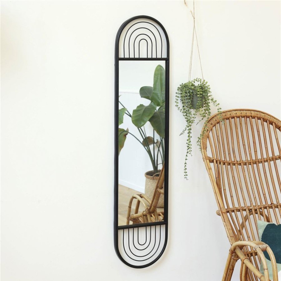 Becquet Miroir Long En Metal | Decoration Murale